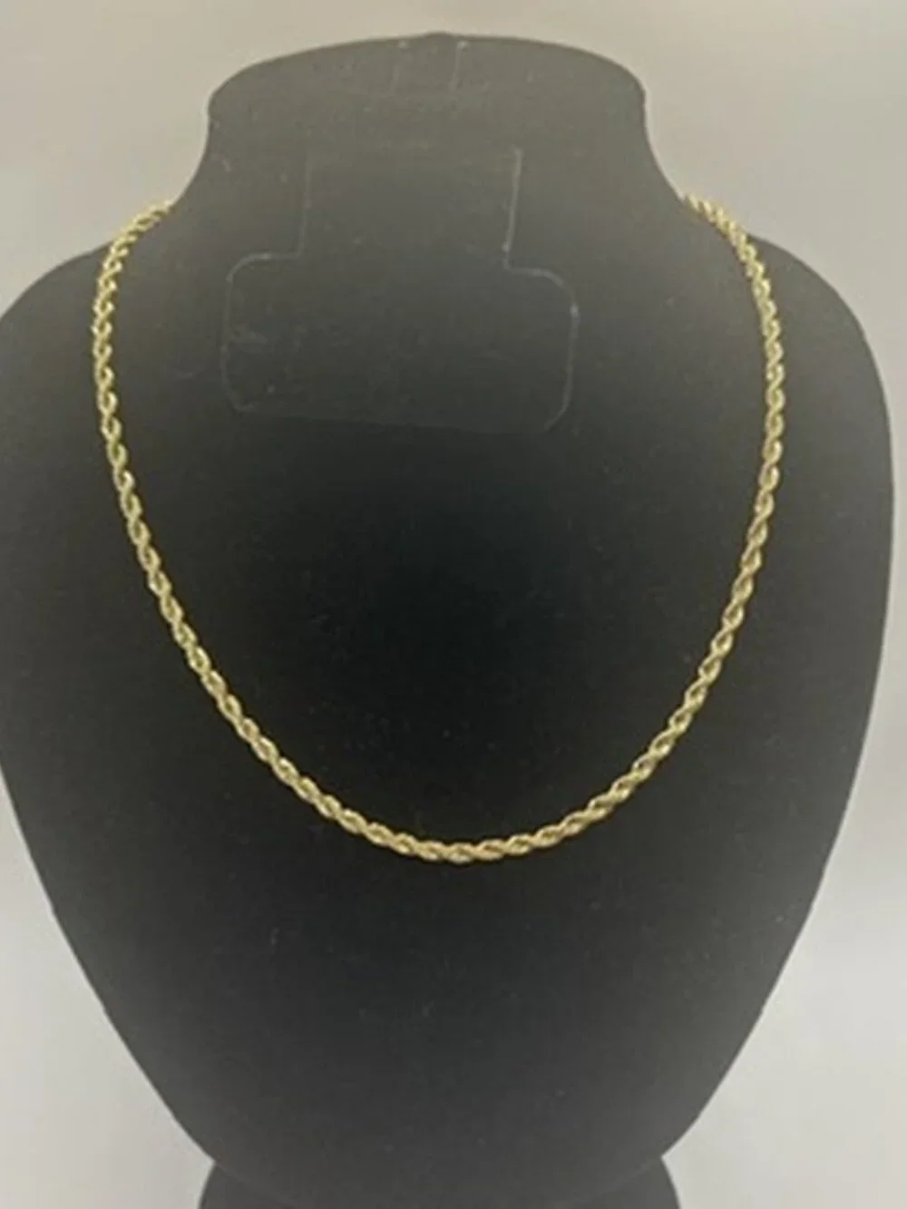 Real Gold Rope Chain Mens Stainless Steel 3mm 22 Inch Plated Waterproof Solid